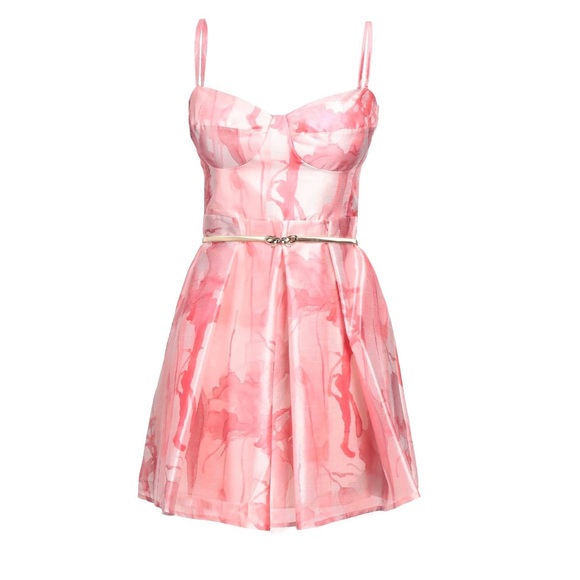 SISTE'S Made in Italy Salmon Pink Short dress Size 6 - Picture 1 of 7